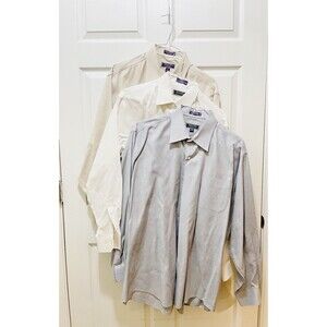 Roberto Villini Men's Long Sleeve Button Shirt Size 17 XL Collection Lot of 3
